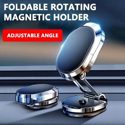 Suport universal pentru telefon, pliabil din aliaj, cu rotație de 360 ​​de grade, suport magnetic pentru mașină, smartphone, suport mobil, suport GPS pentru toate telefoanele