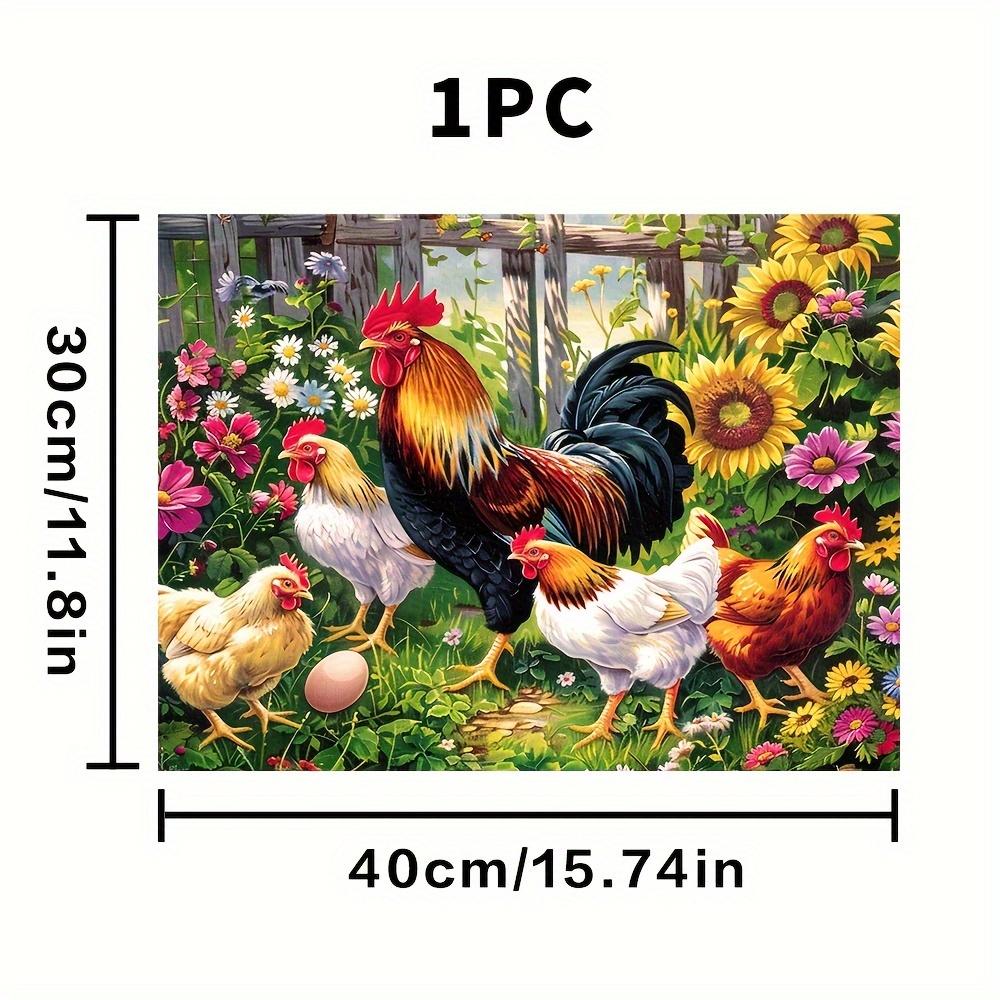 1Pcs Rooster Rubber Drying Mat With Retro Coffee Tableware For Coffee Shop Kitchen Carpet Tableware Durable Diatom Mud Table Mat Pet Coffeeware Mat