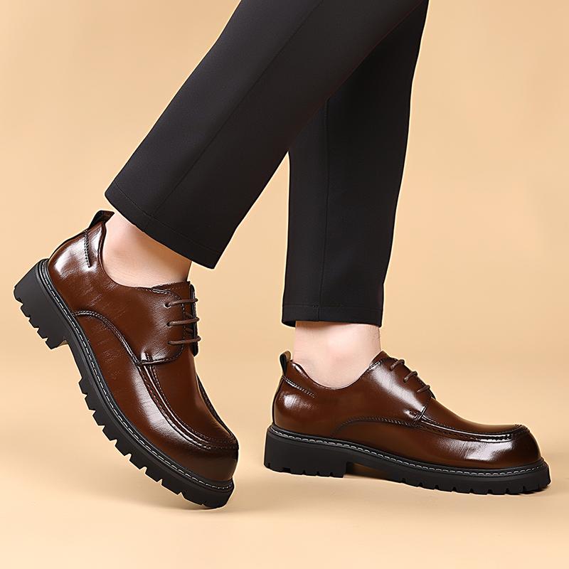 Fashion New Derby Men's Leather Shoes Classic Gentleman Minimalist Style Work or Office Outdoor Street Fashion Shoes Dress Lace Up