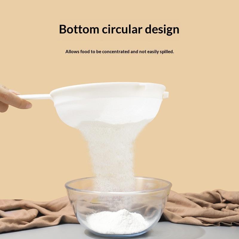 Ultra Fine Mesh Mesh Strainer With Handle Mini Plastic Colander Separation Net Food Juice Strainer Yogurt Mesh Sieve Kitchen Use