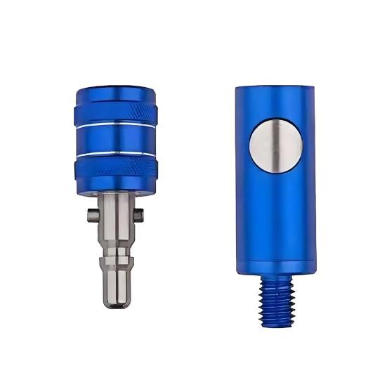 1 Set Fishing Landing Net Head Connector 8MM Quick Release Dip Net Rod Adapter Alloy Converter Fitting Fishing Accessories