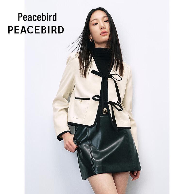 

Peacebird Women s Belted Little Fragrance Style Jacket M