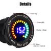Auto Parts Voltmeter For Motorcycle Car Boat Aluminum Alloy DC 12V Digital Display Colorful Screen LED