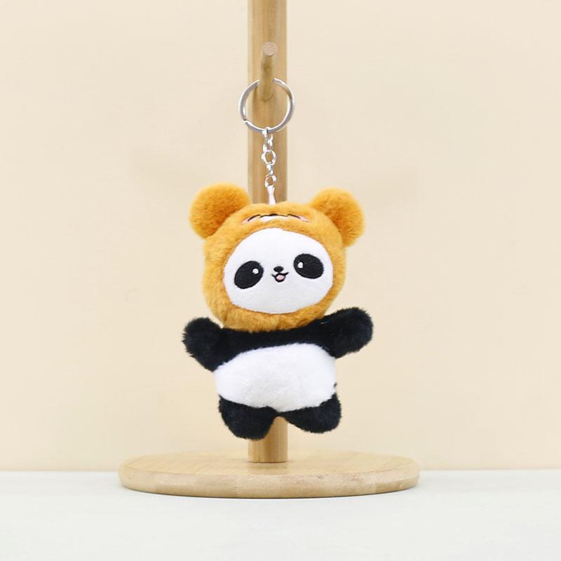 Soft Cuddly And Plush Panda Keychain Colorful Stuffed Animal Doll Accessories For