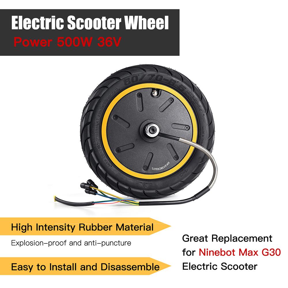60Celsius70-6.5 Motor Electric Scooter 36V 500W Engine Wheel For     G30 Electric Scooter Rear Driving Wheel Tire Motor Repair Replacement Par