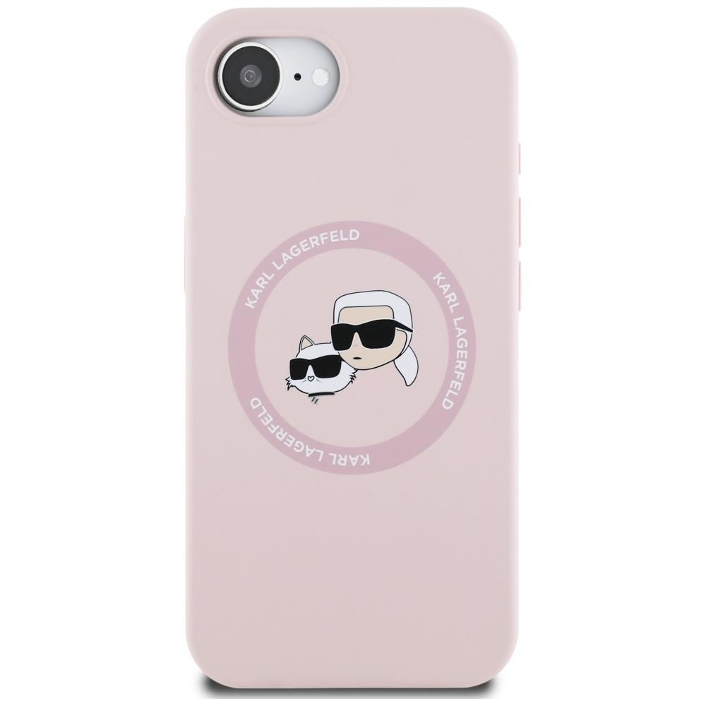 Etui Karl Lagerfeld Silicone             Karl&Choupette Heads Magsafe Do Iphone 16E Różowy