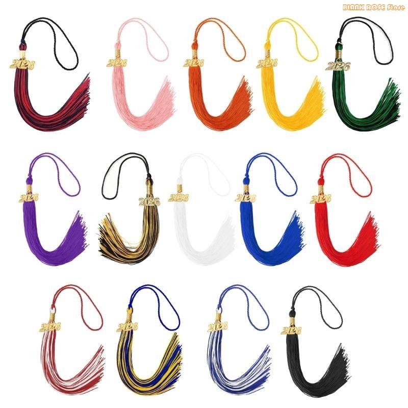 K1AE Class of 2026 Graduation Tassels Ornament With Year Charm For Academic Gowns Caps Bachelor Robe Graduation Ceremonies