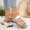 Fashion Summer Flat Heel Sandals Women Casual Plus Beach Slippers Woman Lightweight Strap Slip-On Gladiator Sandals Slides Women
