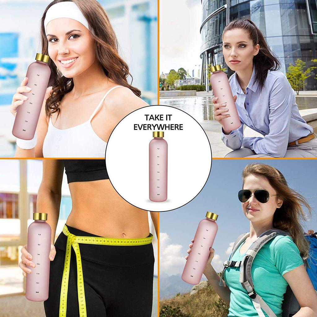 Tritan 1000ml Gradient Sports Water Bottle - Large Capacity, Portable, Outdoor Fitness Cup