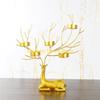 F26C Elk Candlesticks Iron Deer Candle Holder Christmas Decors Metal Wedding Candelabra for Table Centerpieces Desktops