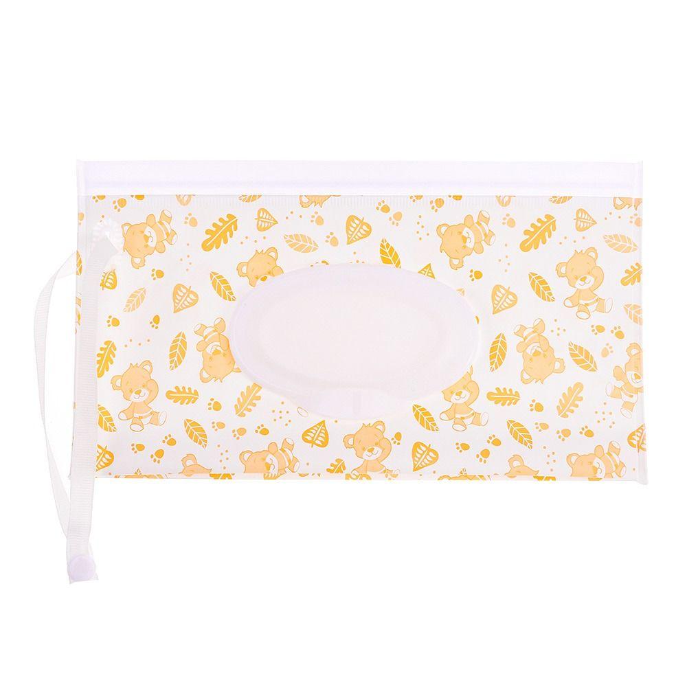 EVA Baby Wet Wipe Pouch Portable Wipes Holder Case Flip Cover Snap-Strap Reusable Refillable Cosmetic Pouch Useful Tissue Box