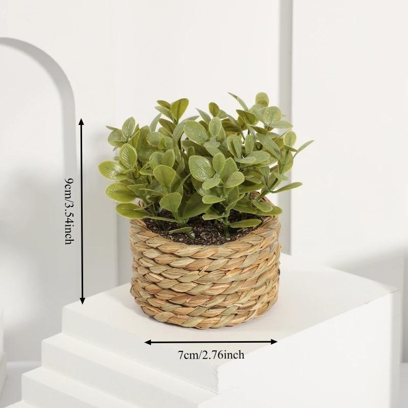 

1Pc Small Faux Potted Plants Indoor Home Accessories Realistic Fake Greenery for Living Room Office Decoration Artificial Plants