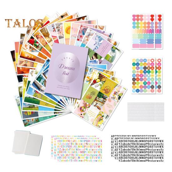 

1 комплект Доска визуализации Журнал манифестации с 270 карточками Наклейки Персонализированные вдохновляющие принадлежности для дома и школы фиолетовый