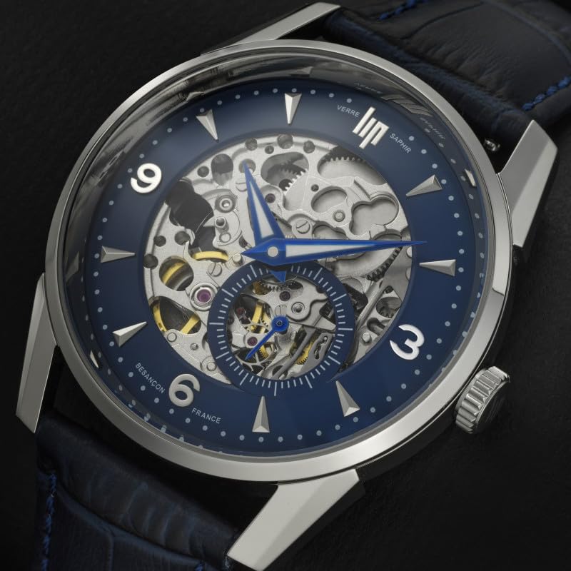 Authorized Dealer Lip Watch Automatic Unisex 671725 Himalaya 40MM Skeleton Automatic Blue [LIP] Men's