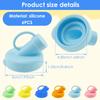 6Pcs Silicone Milk Bottle Dispenser Caps 48mm Diameter Leak Proof Silicone Milk Bottle Dispenser Lids for Glass Jugs Beverages
