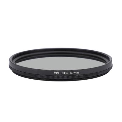 Filtro CPL para Cámara Aleación de Aluminio Vidrio Óptico Recubrimiento Multicapa de Doble Cara Marco Delgado 67MM CPL