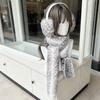 Soft Fluffy Deer Patterned Faux Fur Scarf Thick Warm Plush Earmuffs  Shopping Trip