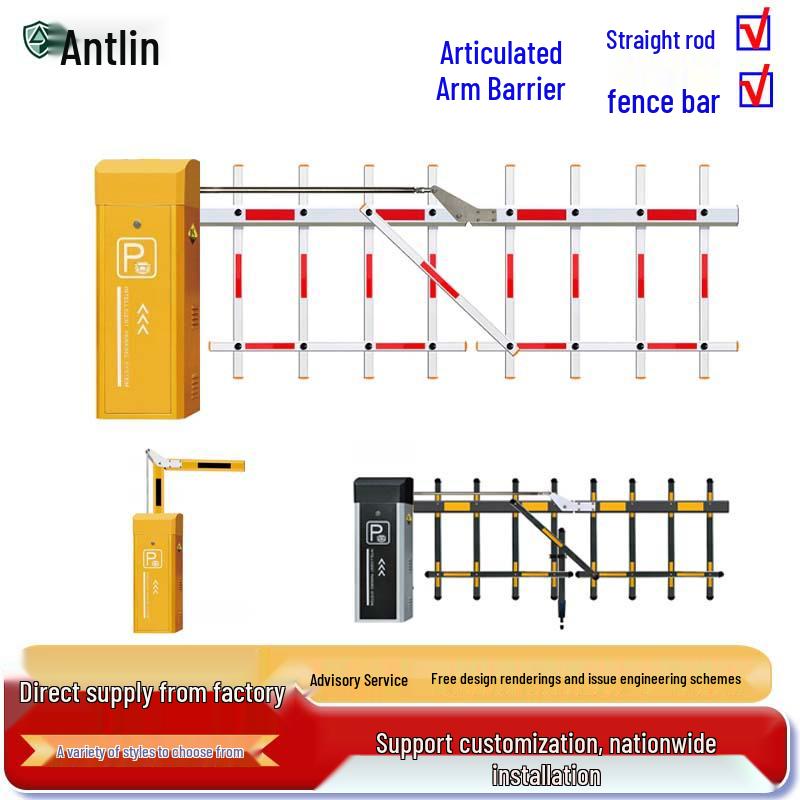 Articulated Arm Straight Boom Barrier for Underground Garage Entrance/Exit with Height Limit Folding Arm