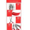 Smooth Tip Jewelry Pliers Manual Hand Tool with Red Grip Handles for Beading, Fine Wire Work and Small Findings