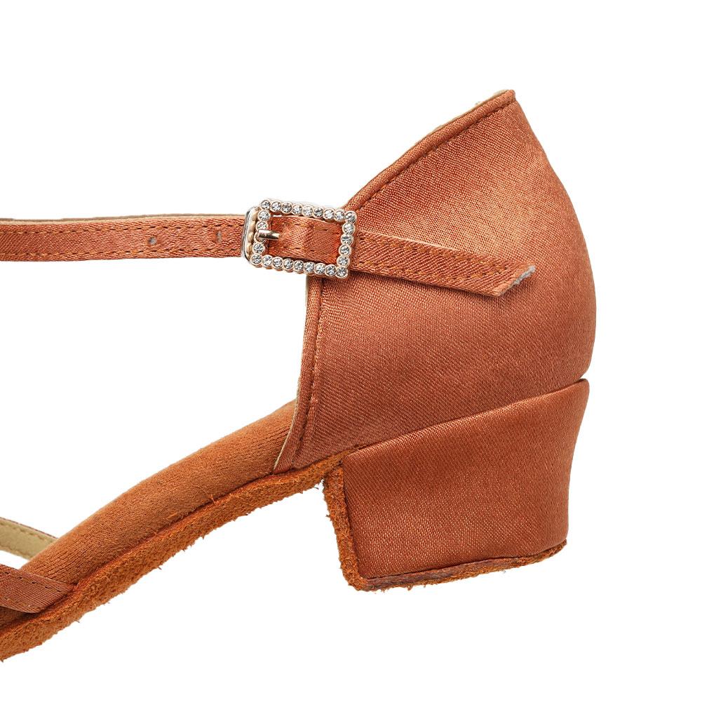 Peep Toe Kids Girls Ballroom Dance Shoes Latin Salsa Low Heel 3.5cm Soft Sole Indoor