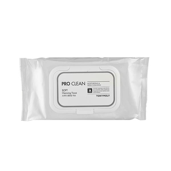 

Очищающие салфетки для снятия макияжа PRO CLEAN SOFT Cleansing Tissue TONY MOLY, 200 гр,