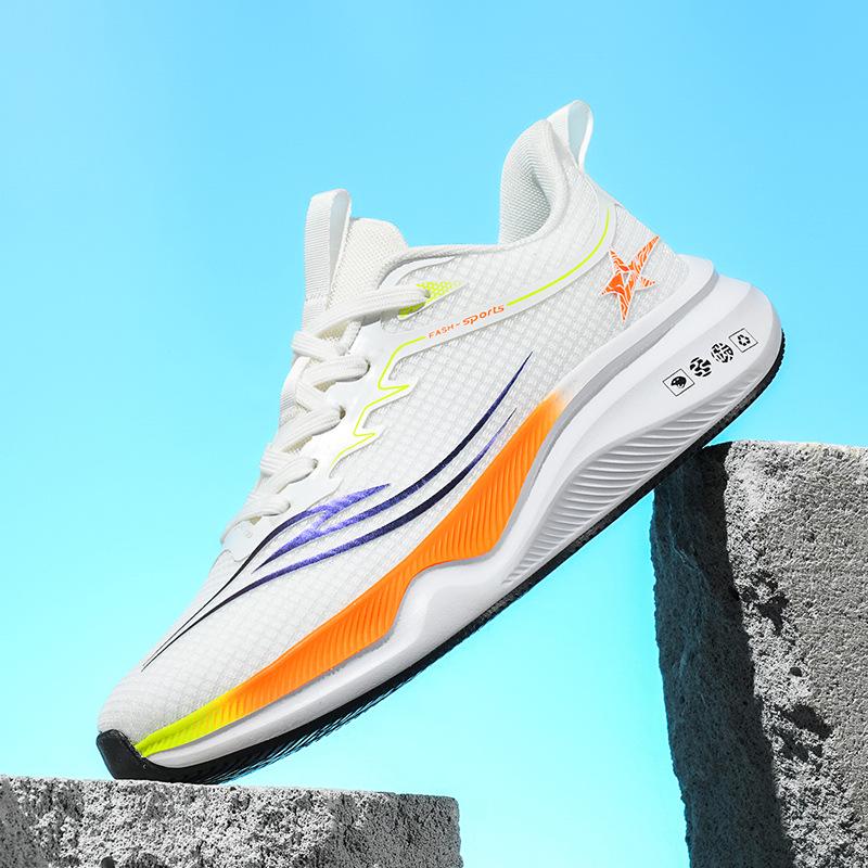 Teen Plus Size Men s Trendy Flyknit Mesh Breathable Running Shoes - Non-Slip Casual Sneakers 40