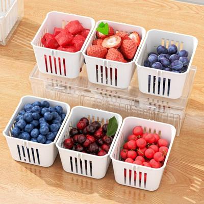 3 Grids Refrigerator Storage Boxes Garlic Onion Pepper Organizer Fruit Vegetable Drain Crisper Box Kitchen Sealed Containers