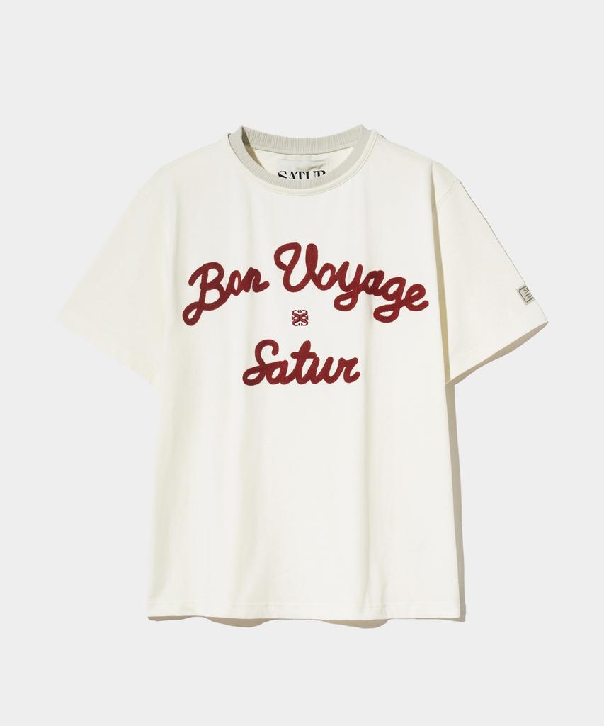 Seteo Logo Embroidered Voyage Short Sleeve T-Shirt Period Red