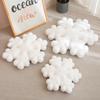Funny White Snowflake Pillow Cute Soft Plush Toy Christmas Decoration Pillows Snowflake Throw  Winter Christmas
