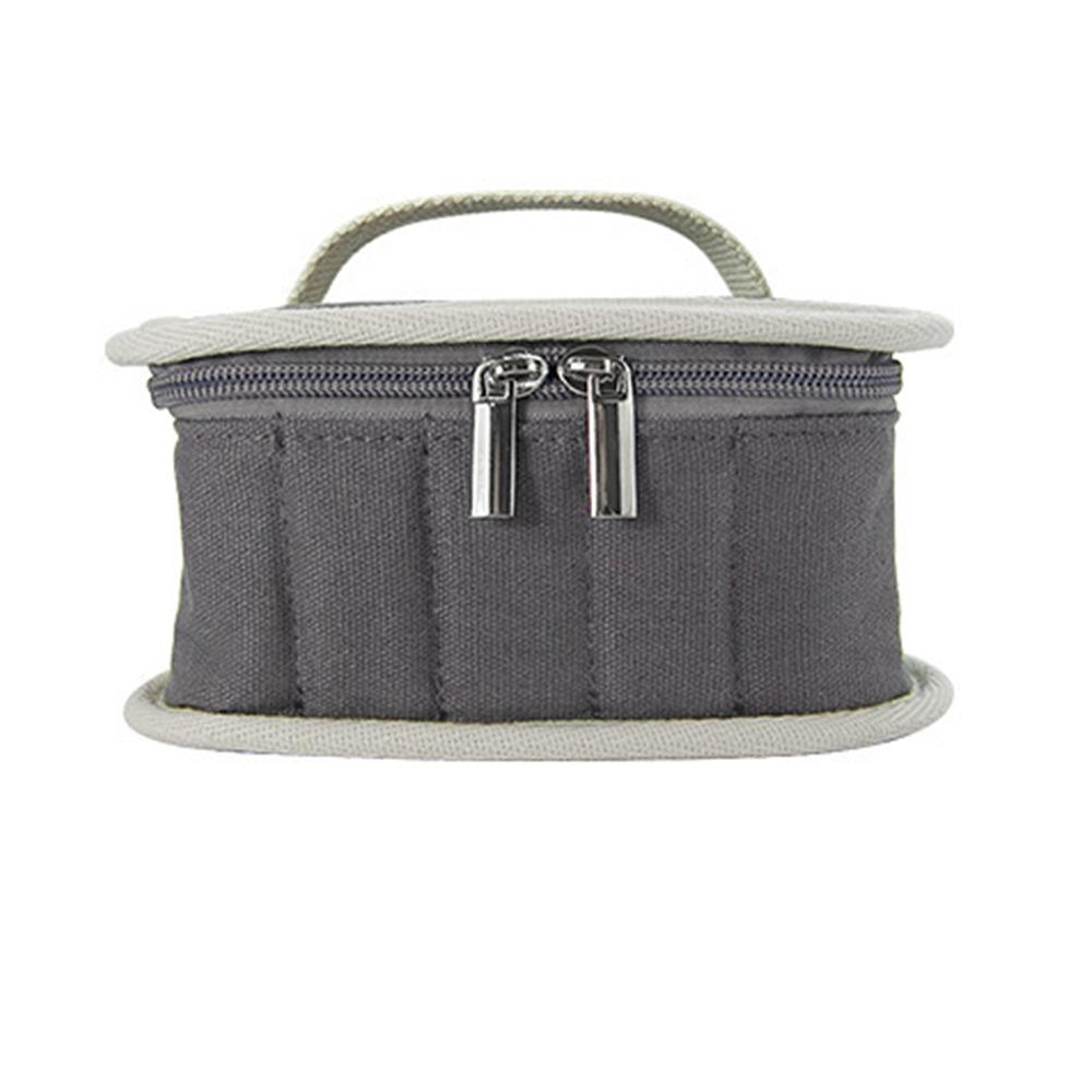 16 Slots Essential Oil Storage Bag Large Capacity Portable Lipstick Organizer Moisture-proof Zipper Closure