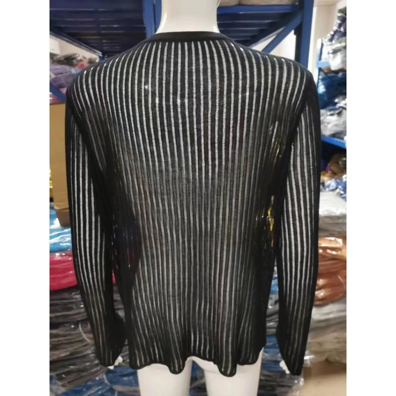 Women O-Neck Long Sleeve Knitted Pullover Sweaters Spring Female Breathable Loose Knitwear T-shirt Tops