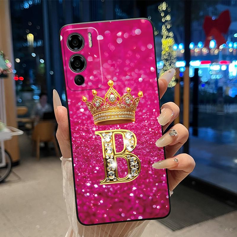

Aesthetic Cute Crown Lucky Letter Shockproof Couple Phone Case For Doogee N60 Pro Casing Soft Silicone Black Cover Doogee N60 Pro