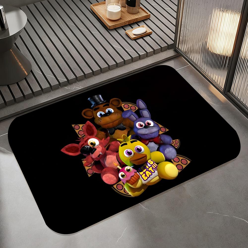 

Five N-Nights at Freddy s Floor Mat Diatomite Bath Mat, Quick Dry Absorbent Non-Slip Door Mat 50cm x 80cm