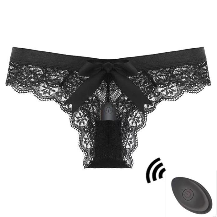 Wireless Remote Bullet Vibrator with Lace Panties - Rechargeable and Portable AV Pleasure Device for Women