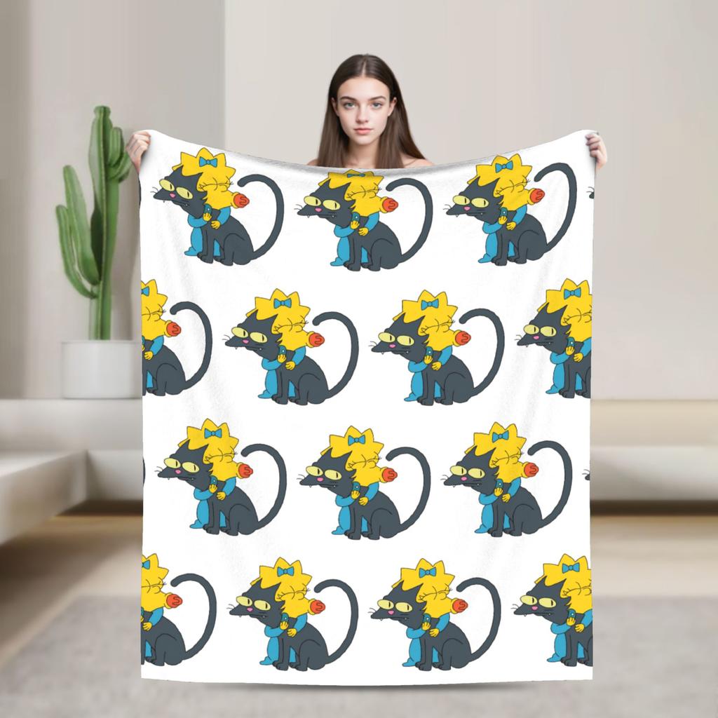 Simpsonsed Cartoon Blanket Velvet Autumn/Winter Multifunction Warm Throw Blanket For Bed Couch Bedding Throws