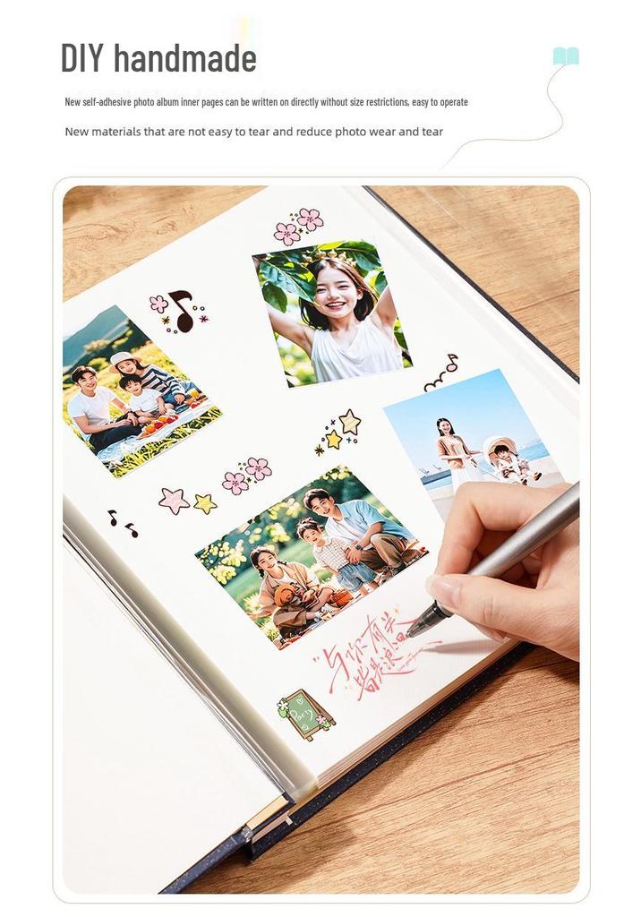 Handmade DIY White Adhesive Photo Album Sheets