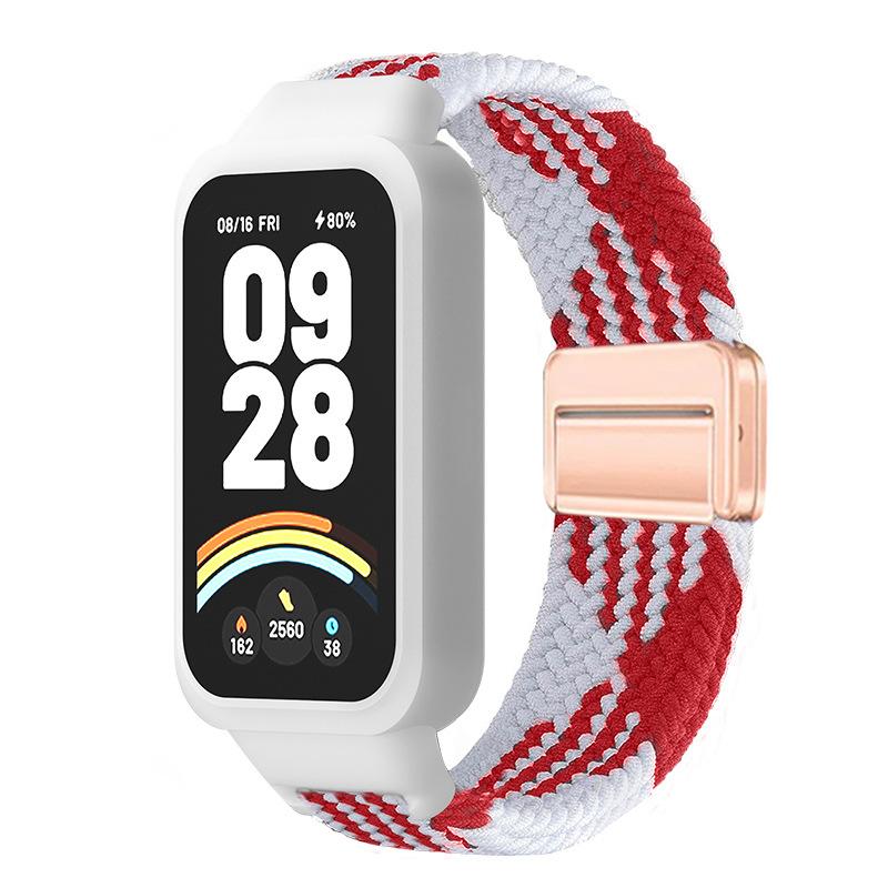 

Чохол для ПК+Ремінець для mi band 9 8 активні аксесуари спортивний Нейлоновий браслет correa+Захисний бампер корпус Чохол для Redmi band 3 2 For Redmi band 3