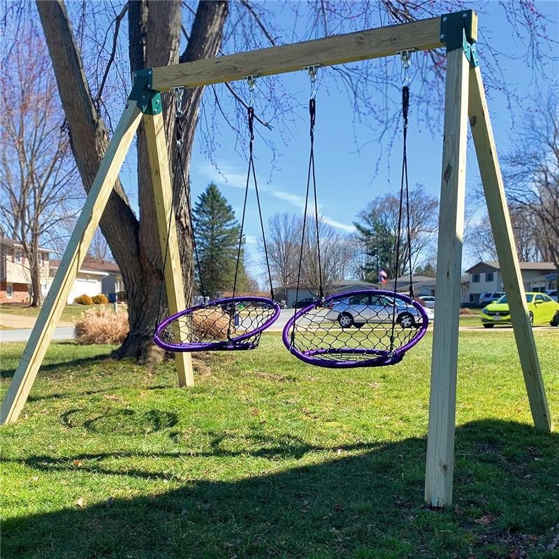 2Pcs Heavy Duty Swing Hangers 1800LB, Rustproof Iron with Quiet Washers – for Porch Playground Yoga Hammock, Complete Hardware