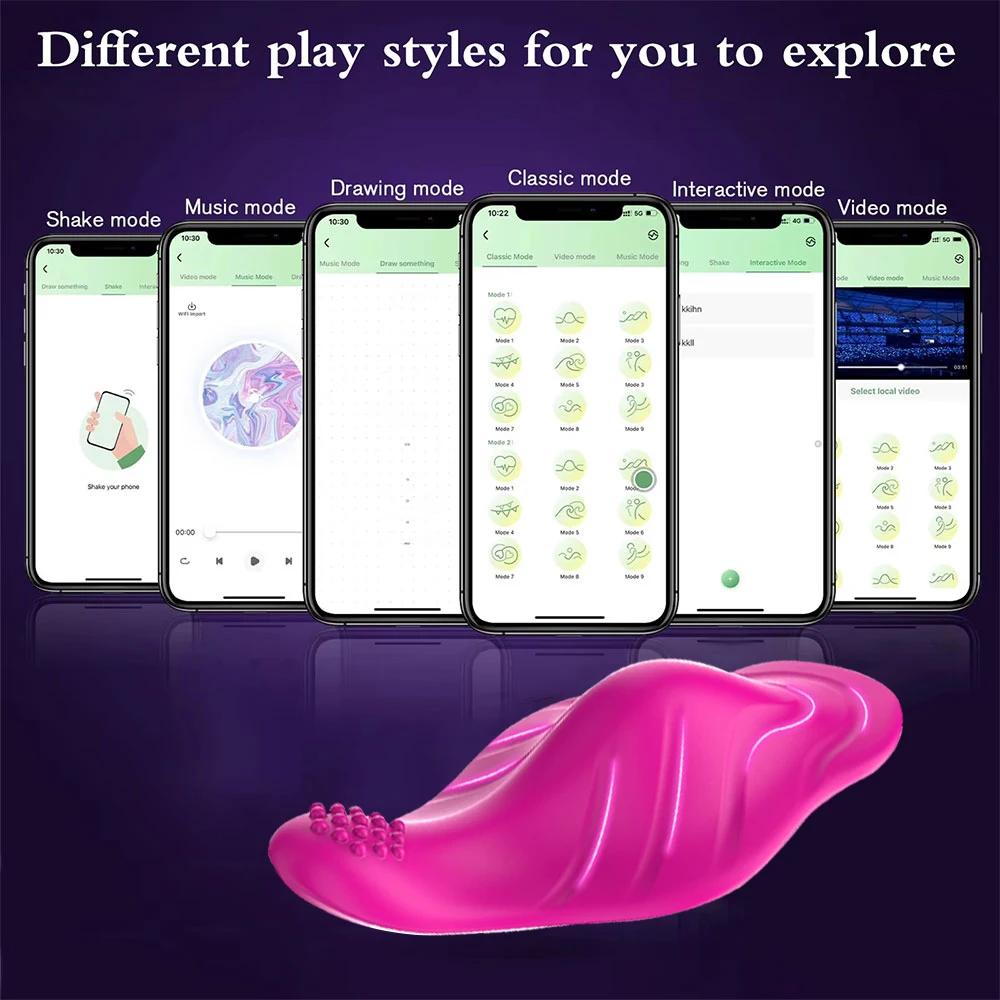 APP Remote Control Butterfly Vibrators for Women Wearable Panties Vibrator Clitoris Stimulator G Spot Massager Adult Sex Toys