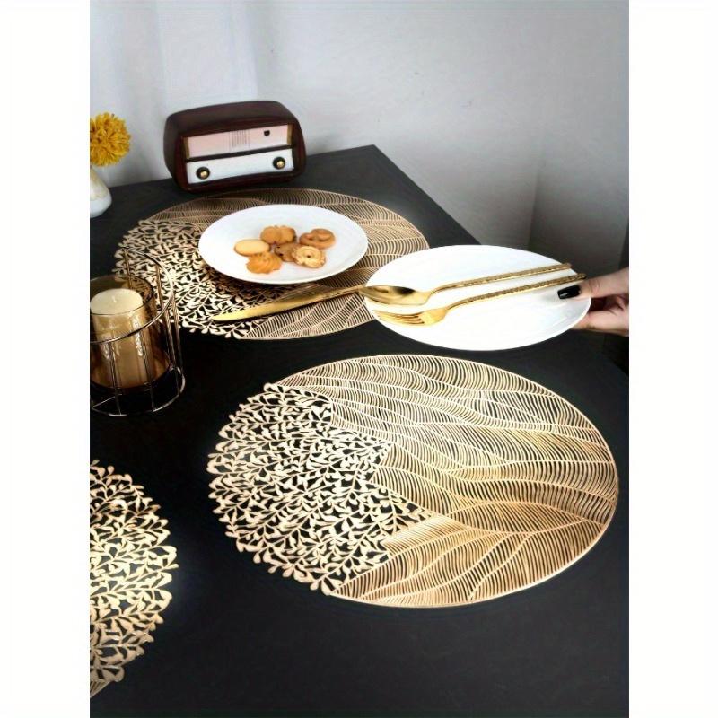 Placemats PVC Place Mats for Kitchen Table Indoor/Outdoor Washable Heat-Resistant Placemat Wipeable Dining Table Mats for Camping