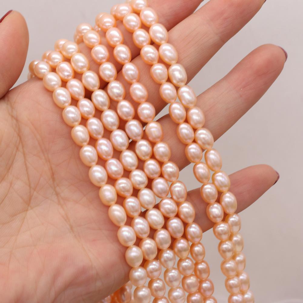 1 Sträng DIY Risformade Pärlor 2-7mm För Smyckestillverkning DIY Halsband Armband Örhängen Tillbehör Kedja 36cm