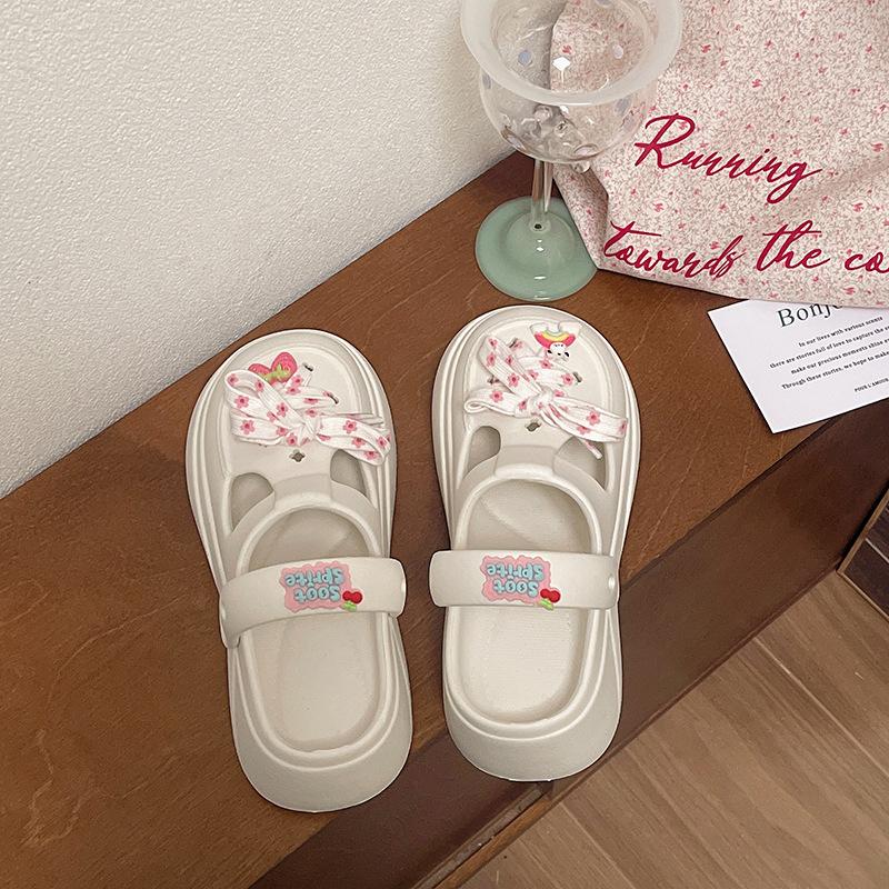 Platform Women's Shoes New Spring and Autumn One-pedal Single Shoes Ugly Cute Doudou Shoes