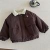 Jungen Winter-Steppjacke mit süßem Hundedruck Baseball