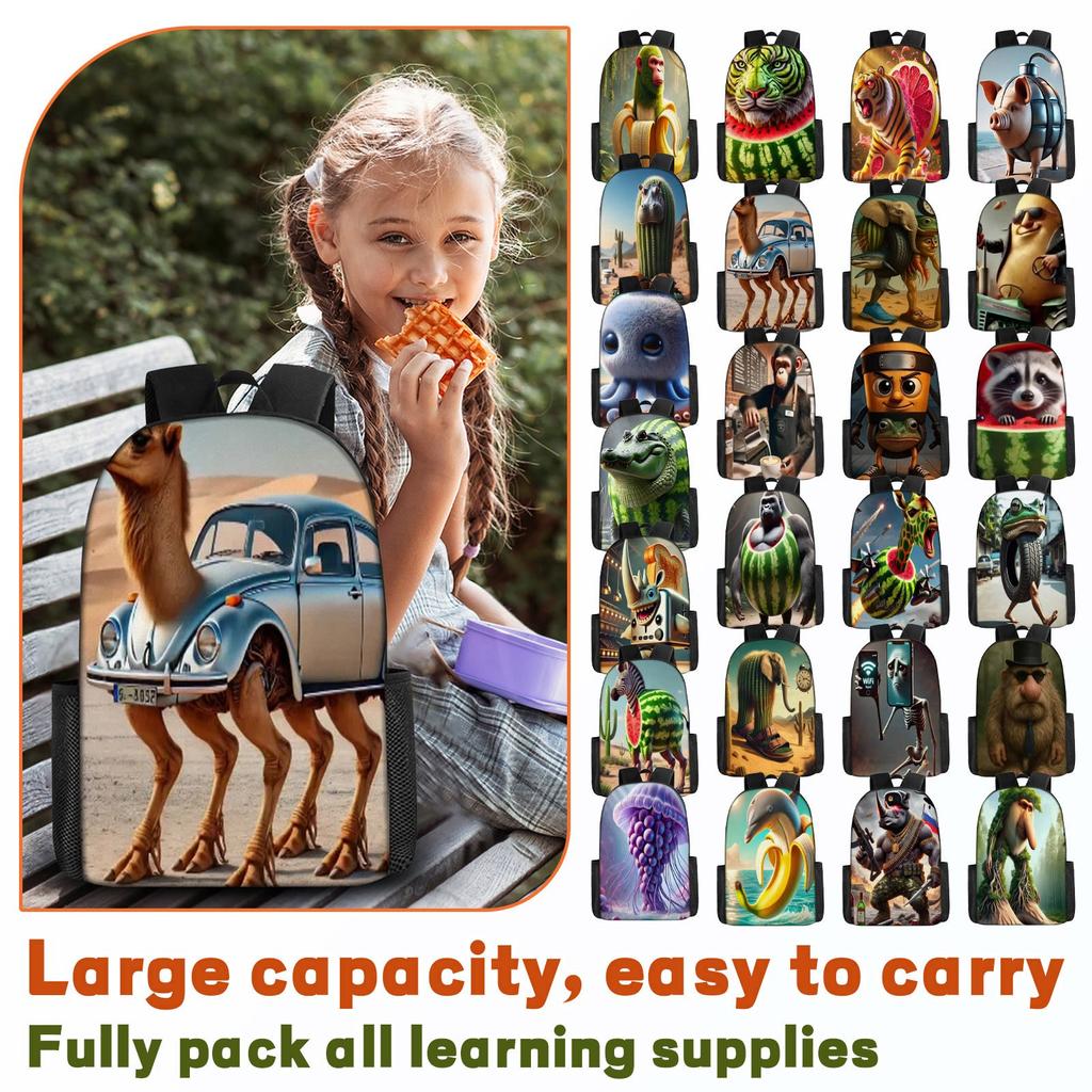 Student Backpack 3D Digital Printing Backpack