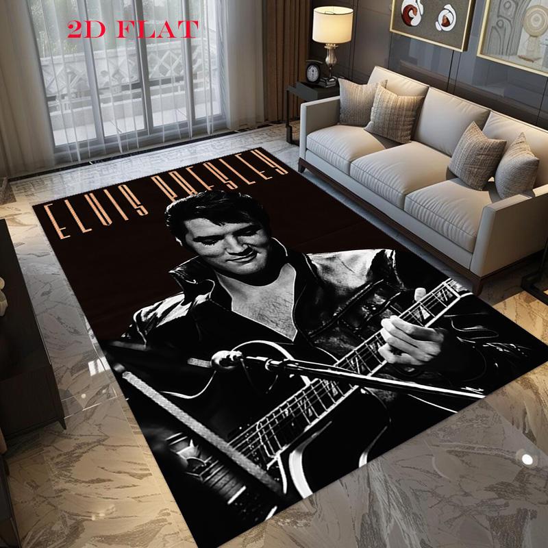 Elvis Presley Vintage Black White Carpet Floor Mats Suitable For All Seasons Bathroom Mat Office Chair Cushion Dormitory Decoration