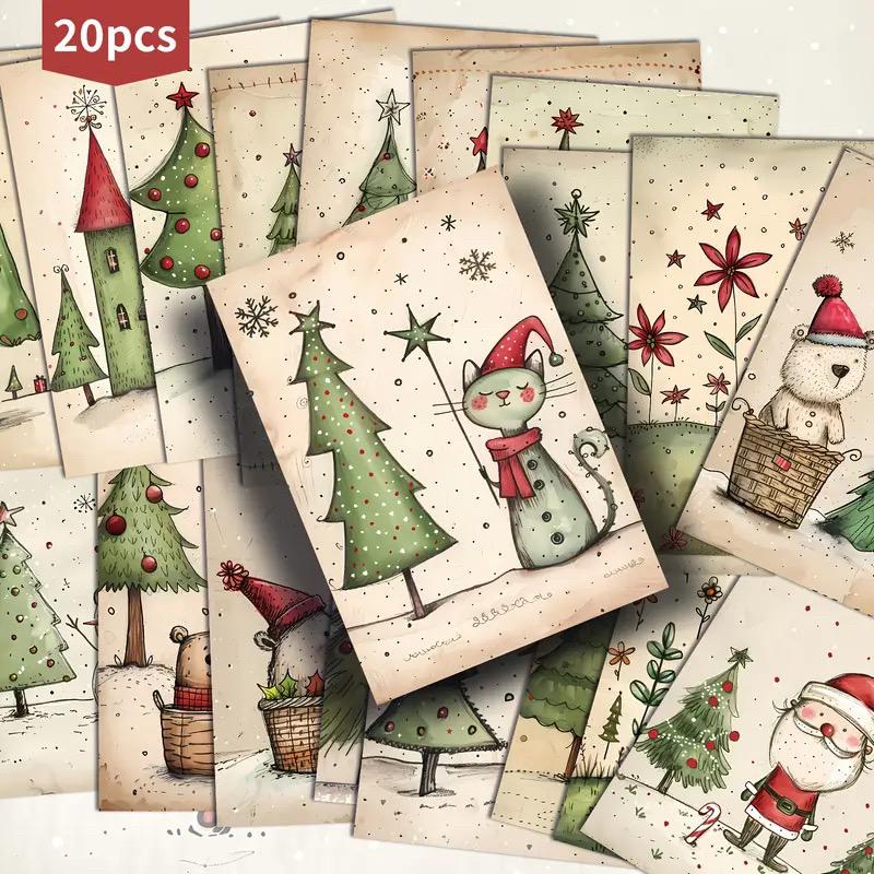 

20 Christmas Cards With Envelopes For a Comfortable Winter Scene Suitable For Festive Christmas Gifts For Family And Friends