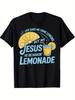 Womens ONeck Cotton T Shirts Lemonade Prints TShirts Jesus Short Sleeves Tops Life Gives Me Some Lemons Summer Casual Clothes