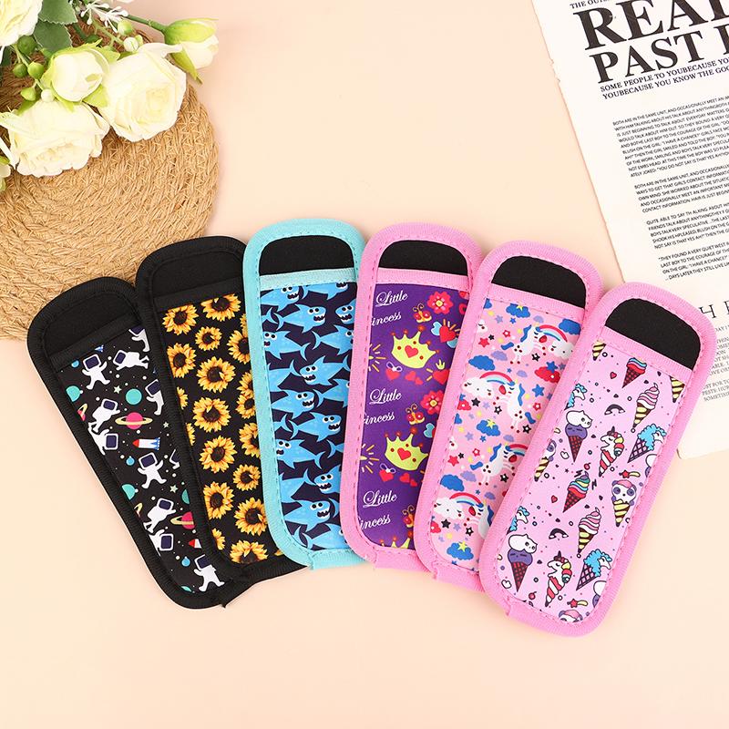 Popsicle Holders Bags Ice Pop Sleeves Neoprene Insulation Cover For Yogurt Tubes Freezer Juice Bars Colorful Insulator Sleeves