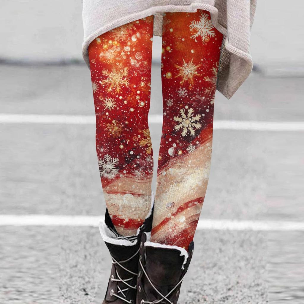 Dámské potištěné kalhoty Elastické měkké bavlněné legíny Ležérní domácí pyžamo