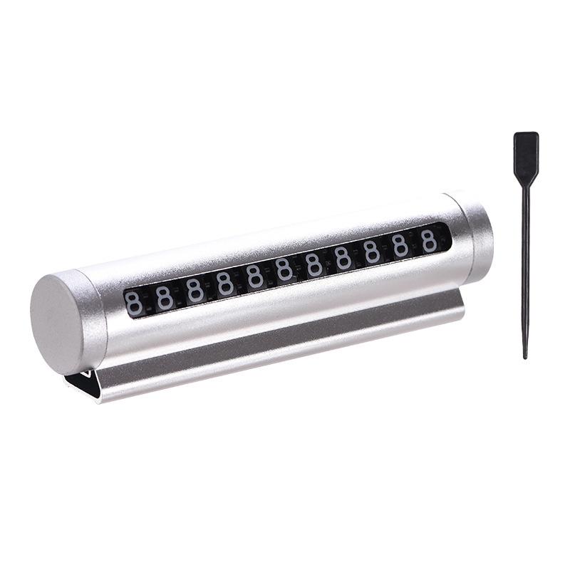 Adjustable Temporary Parking Sign: Aluminum Car Phone and Number Plate